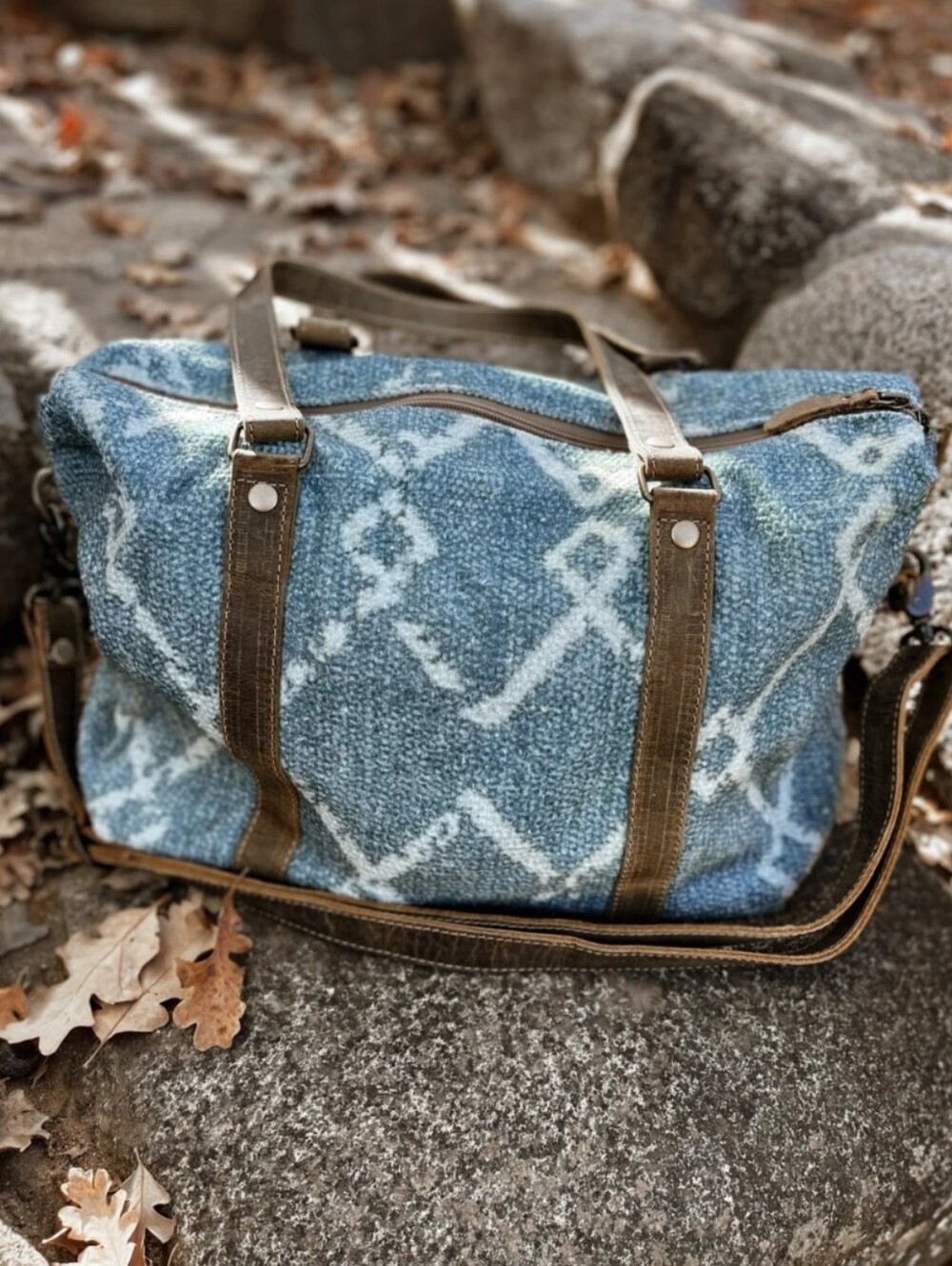 Myra Bag Quotient Mini Duffle Bag Rug And Leather